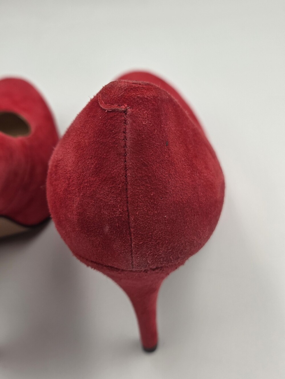 Talbots Red Suede Leather 4in Heels Size 9B Career Shoes Chic Stilletto EUC - Picture 8 of 14
